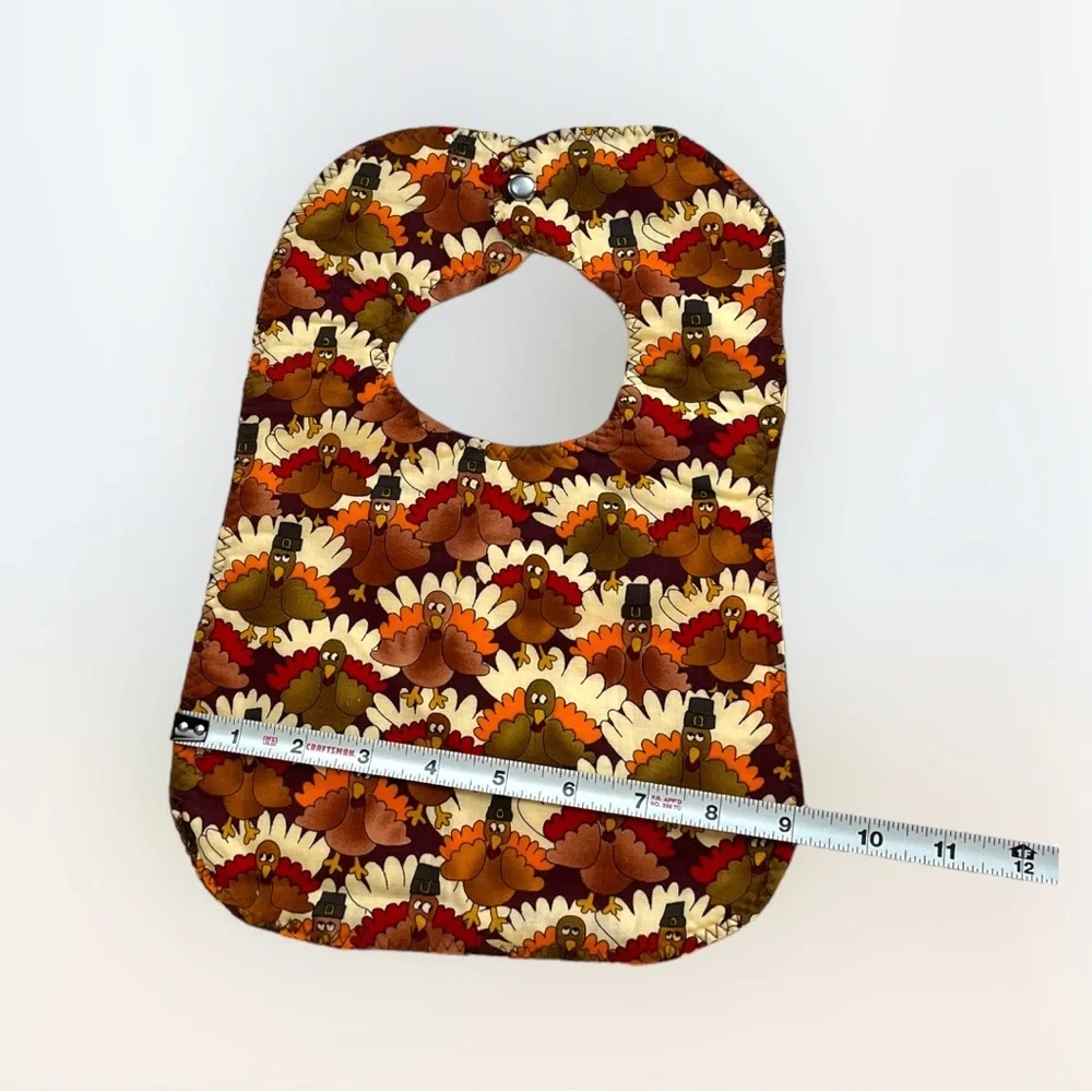 Lot/2 Handmade Thanksgiving Bibs OOAK